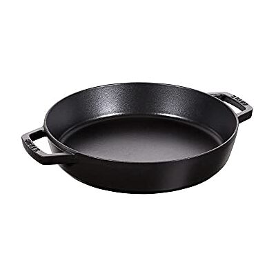 STAUB Braadpan met 2 handgrepen, geschikt voor inductie, van zwart gietijzer, 20 cm, 1 stuk STAUB Braadpan met 2 handgrepen, geschikt voor inductie, van zwart gietijzer, 20 cm, 1 stuk