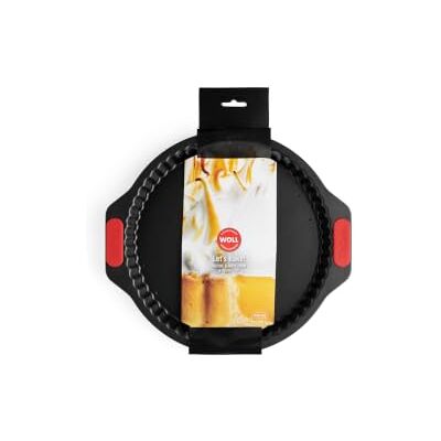 Woll Bakeware Quiche- en taartvorm, Ø 26 cm, afneembare bodem en siliconen handgrepen, hittebestendig tot 230 °C, PFAS-vrij, dubbellaagse antiaanbaklaag, aluminium staal Woll Bakeware Quiche- en taartvorm, Ø 26 cm, afneembare bodem en siliconen handgrepen, hittebestendig tot 230 °C, PFAS-vrij, dubbellaagse antiaanbaklaag, aluminium staal