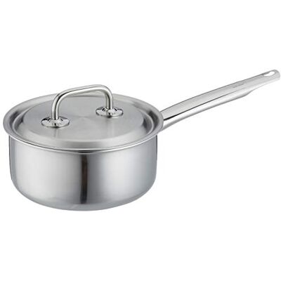 Spring Brigade Premium steelpan met deksel, 16 cm, roestvrij staal, 14,8 x 27,6 x 48,4 cm, zilverkleurig Spring Brigade Premium steelpan met deksel, 16 cm, roestvrij staal, 14,8 x 27,6 x 48,4 cm, zilverkleurig