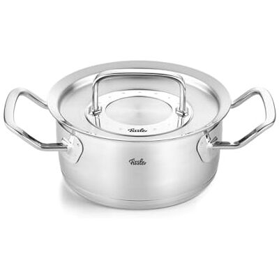Fissler Original Profi Collection Roestvrijstalen steelpan met metalen deksel, diameter 16 cm, 1,4 l, geschikt voor inductie Fissler Original Profi Collection Roestvrijstalen steelpan met metalen deksel, diameter 16 cm, 1,4 l, geschikt voor inductie