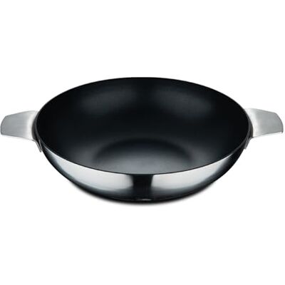 MasterPRO Sigma Wok zonder deksel, 28 cm, 9,23 l, roestvrij staal, keramische coating, Swiss Crystals, lange handgreep, geschikt voor elke keuken, handwas aanbevolen MasterPRO Sigma Wok zonder deksel, 28 cm, 9,23 l, roestvrij staal, keramische coating, Swiss Crystals, lange handgreep, geschikt voor elke keuken, handwas aanbevolen