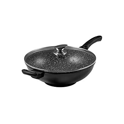 Pradel Excellence 52885M Wok steenlook met glazen deksel, 32 cm Pradel Excellence 52885M Wok steenlook met glazen deksel, 32 cm