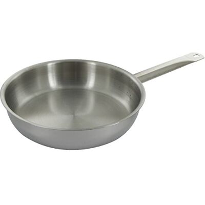 Baumalu 340527 koekenpan diameter: 24 cm professionele lijn, zilver Baumalu 340527 koekenpan diameter: 24 cm professionele lijn, zilver