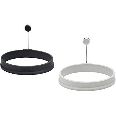 Lurch 70272 eiervormen set van 2 ovale eiervormen van premium platina-siliconen, BPA-vrij, lichtgrijs/grijs Lurch 70272 eiervormen set van 2 ovale eiervormen van premium platina-siliconen, BPA-vrij, lichtgrijs/grijs