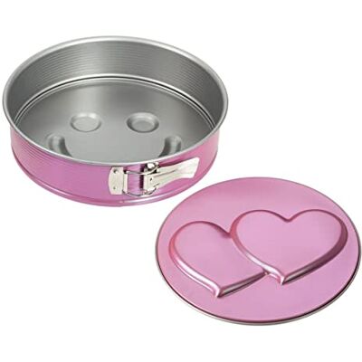 Zenker creative studio springvorm Ø 26 cm, vorm met 2 patroonbodems, ronde taartvorm met antiaanbaklaag, creatief bakken (kleur: roze, zilver), hoeveelheid: 1 stuk Zenker creative studio springvorm Ø 26 cm, vorm met 2 patroonbodems, ronde taartvorm met antiaanbaklaag, creatief bakken (kleur: roze, zilver), hoeveelheid: 1 stuk