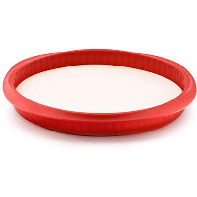 Lékué 2412528R14M150 taart, afneembaar, siliconen, 28 x 28 x 3 cm, rood Lékué 2412528R14M150 taart, afneembaar, siliconen, 28 x 28 x 3 cm, rood
