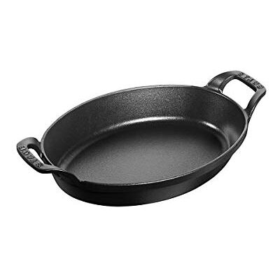 STAUB Stapelbare gietijzeren schaal, ovaal, Ø 21 cm, 0,70 l, mat zwart STAUB Stapelbare gietijzeren schaal, ovaal, Ø 21 cm, 0,70 l, mat zwart