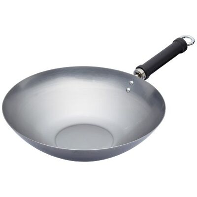 KitchenCraft Kitchen Craft Pure Oriental Wok, koolstofstaal, 30 cm KitchenCraft Kitchen Craft Pure Oriental Wok, koolstofstaal, 30 cm