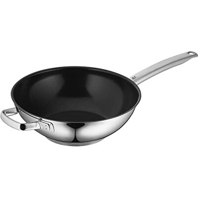 WMF Durado Inductie-wokpan, 28 cm, antiaanbaklaag, geschikt voor alle warmtebronnen, ovenvast tot 260 °C, wok van roestvrij staal WMF Durado Inductie-wokpan, 28 cm, antiaanbaklaag, geschikt voor alle warmtebronnen, ovenvast tot 260 °C, wok van roestvrij staal