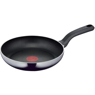 Tefal D52604 Resist braadpan 24 cm veilige titanium antiaanbaklaag thermische temperatuurweergave eenvoudige reiniging flame protect-technologie zwart Tefal D52604 Resist braadpan 24 cm veilige titanium antiaanbaklaag thermische temperatuurweergave eenvoudige reiniging flame protect-technologie zwart