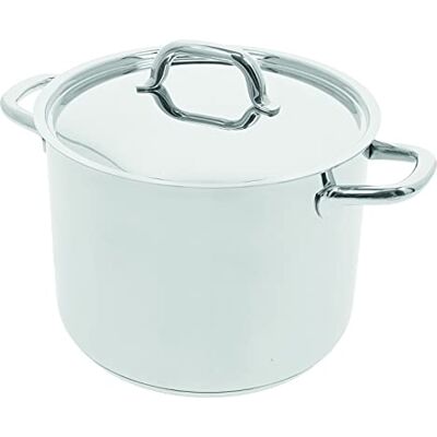 DEMEYERE Classico 3 soeppan soeppan van roestvrij staal met deksel voor alle warmtebronnen inclusief inductie kookpan met aluminium bodem Ø 24 cm DEMEYERE Classico 3 soeppan soeppan van roestvrij staal met deksel voor alle warmtebronnen inclusief inductie kookpan met aluminium bodem Ø 24 cm