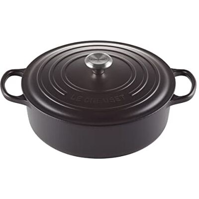 Le Creuset Signature, ronde braadpan van geëmailleerd gietijzer, Ø 30 cm, 6,2 l, mat zwart, 21179300000430 Le Creuset Signature, ronde braadpan van geëmailleerd gietijzer, Ø 30 cm, 6,2 l, mat zwart, 21179300000430