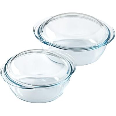 Pyrex 4-in-1 braadpan, 1,6 l en 2,3 l, borosilicaatglas, stoomkoken, magnetronbestendig, vaatwasmachinebestendig, gemaakt in Frankrijk Pyrex 4-in-1 braadpan, 1,6 l en 2,3 l, borosilicaatglas, stoomkoken, magnetronbestendig, vaatwasmachinebestendig, gemaakt in Frankrijk