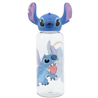 Stor Stitch Drinkfles, 560 ml, Tritan, met 3D-figuur, kinderfles, BPA-vrij, voor jongens en meisjes Stor Stitch Drinkfles, 560 ml, Tritan, met 3D-figuur, kinderfles, BPA-vrij, voor jongens en meisjes