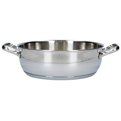 Lagostina Sfiziosa Lage steelpan, roestvrij staal, grijs, 24 cm Lagostina Sfiziosa Lage steelpan, roestvrij staal, grijs, 24 cm