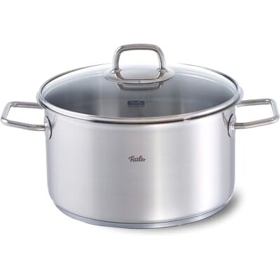 Fissler Viseo/Pot En Acier Inoxydable (5,7 Litres, Ø 24 Cm) Avec Couvercle En Verre, Économe En Énergie, Pour Tous Types de Cuisinières Et Induction Fissler Viseo/Pot En Acier Inoxydable (5,7 Litres, Ø 24 Cm) Avec Couvercle En Verre, Économe En Énergie, Pour Tous Types de Cuisinières Et Induction