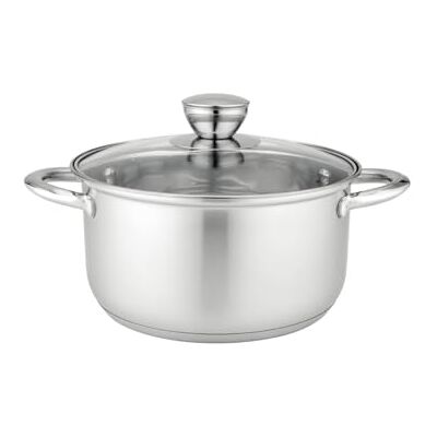 Florina Matteo Braadpan van roestvrij staal (1,9 l) 16 cm braadpan met glazen deksel vaatwasmachinebestendig ideaal voor pasta en soep geschikt voor alle warmtebronnen, inclusief inductie Florina Matteo Braadpan van roestvrij staal (1,9 l) 16 cm braadpan met glazen deksel vaatwasmachinebestendig ideaal voor pasta en soep geschikt voor alle warmtebronnen, inclusief inductie