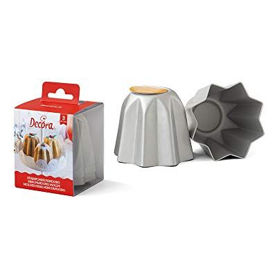 Decora , 0062684 professionele Pandoro bakvorm Ø 7,5 x 6 cm, ideaal voor Pandorino 70 g, van geanodiseerd aluminium, zonder soldeerpunten, professioneel design, 3 stuks Decora , 0062684 professionele Pandoro bakvorm Ø 7,5 x 6 cm, ideaal voor Pandorino 70 g, van geanodiseerd aluminium, zonder soldeerpunten, professioneel design, 3 stuks