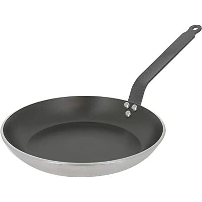 DE BUYER Ronde pan met antiaanbaklaag CHOC RESTO INDUCTION van aluminium diameter 24 cm zwart DE BUYER Ronde pan met antiaanbaklaag CHOC RESTO INDUCTION van aluminium diameter 24 cm zwart