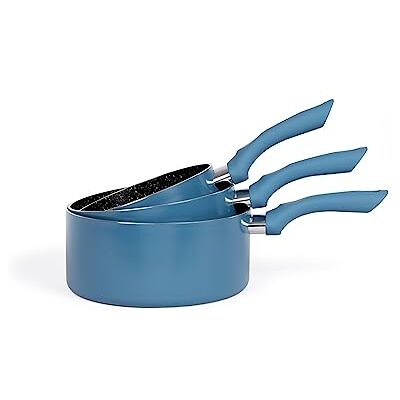 Livoo Feel Good Moments MEN125BS Kookpannenset, 3-delig, mediterrane blauw Livoo Feel Good Moments MEN125BS Kookpannenset, 3-delig, mediterrane blauw