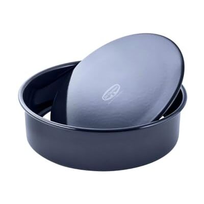 Dr. Oetker ronde bakvorm met losse bodem Ø 28 cm, non stick cakevorm met snij- en krasbestendig emaille coating uit het premium emaille assortiment “Back-Liebe Emaille” (Kleur: blauw), Aantal: 1 Dr. Oetker ronde bakvorm met losse bodem Ø 28 cm, non stick cakevorm met snij- en krasbestendig emaille coating uit het premium emaille assortiment “Back-Liebe Emaille” (Kleur: blauw), Aantal: 1