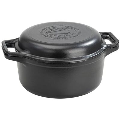 VICTORIA Braadpan en inductiekookpan, geëmailleerd, 27 cm, 2-delige set Dutch Oven 5,7 l, Nederlandse oven zonder PTFE en PFOA, geschikt voor vuur, barbecue, oven, glaskeramiek, gas VICTORIA Braadpan en inductiekookpan, geëmailleerd, 27 cm, 2-delige set Dutch Oven 5,7 l, Nederlandse oven zonder PTFE en PFOA, geschikt voor vuur, barbecue, oven, glaskeramiek, gas