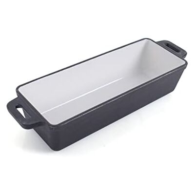 ECHTWERK Broodbakvorm van gietijzer met geëmailleerde coating, voor oven, barbecue, barbecue, inductie, 1,5 liter ECHTWERK Broodbakvorm van gietijzer met geëmailleerde coating, voor oven, barbecue, barbecue, inductie, 1,5 liter