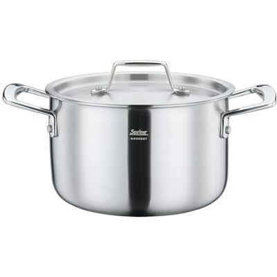 Spring Gourmet Faitout avec couvercle Ø 18 cm, 2,7 l, acier inoxydable, passe au four et au lave-vaisselle, matériau multicouche, noyau en aluminium, marmite pour tous les types de plaques de cuisson Spring Gourmet Faitout avec couvercle Ø 18 cm, 2,7 l, acier inoxydable, passe au four et au lave-vaisselle, matériau multicouche, noyau en aluminium, marmite pour tous les types de plaques de cuisson