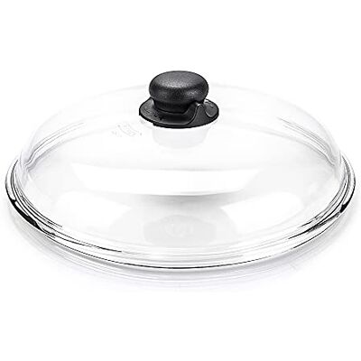Moneta Borosilicato Coperchio Bombato 28 cm, Vetro Moneta Borosilicato Coperchio Bombato 28 cm, Vetro
