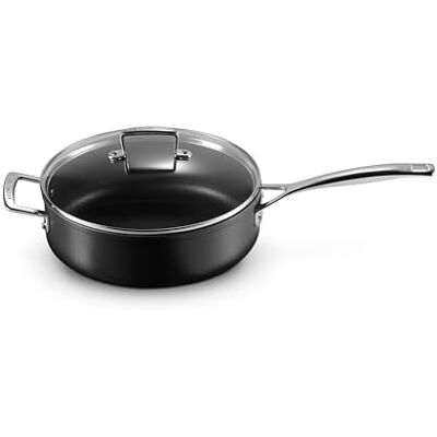 Le Creuset Stoofpan van gesmeed aluminium met deksel, 26 cm, antraciet/zilver, 51110260010302 Le Creuset Stoofpan van gesmeed aluminium met deksel, 26 cm, antraciet/zilver, 51110260010302