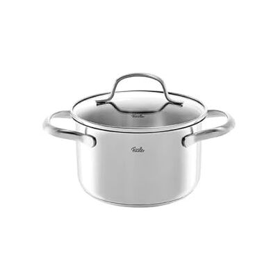 Fissler San Francisco Roestvrijstalen pan met glazen deksel en inductiekeschaal 1,9 liter Ø 16 cm Fissler San Francisco Roestvrijstalen pan met glazen deksel en inductiekeschaal 1,9 liter Ø 16 cm