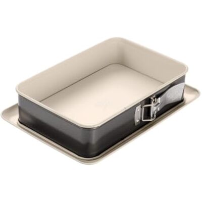 Dr. Oetker Fackelmann Dr Oetker 4860 bakvorm, Ovenschaal rechthoekig scharnier, Roestvrijstaal, Keramisch, Crème, Antracietgrijs, 28 x 18 x 7 cm Dr. Oetker Fackelmann Dr Oetker 4860 bakvorm, Ovenschaal rechthoekig scharnier, Roestvrijstaal, Keramisch, Crème, Antracietgrijs, 28 x 18 x 7 cm
