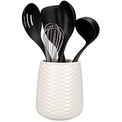 KitchenAid Set van 6 keukengerei met houder, anti-aanbaklaag en vaatwasmachinebestendig KitchenAid Set van 6 keukengerei met houder, anti-aanbaklaag en vaatwasmachinebestendig