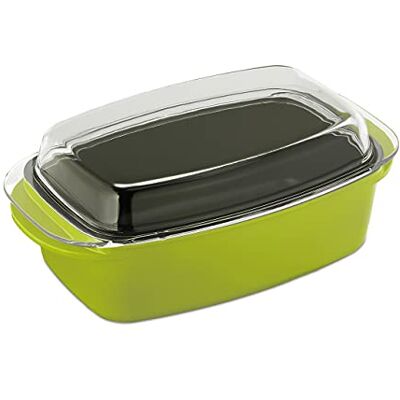 Relaxdays Ovenschaal met deksel, antiaanbaklaag, gratin, lasagne, gegoten aluminium, vaatwasmachinebestendig, groen 10036930 Relaxdays Ovenschaal met deksel, antiaanbaklaag, gratin, lasagne, gegoten aluminium, vaatwasmachinebestendig, groen 10036930