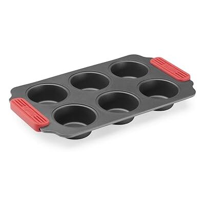 Lékué Muffinvorm voor gebak, metaal, anti-aanbaklaag, 6 holtes Lékué Muffinvorm voor gebak, metaal, anti-aanbaklaag, 6 holtes