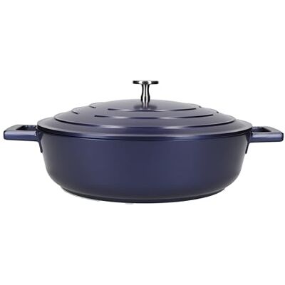 Master Class MasterClass steelpan met deksel, 4 liter/28 cm, licht gegoten aluminium, geschikt voor inductiekookplaten en oven, blauw Master Class MasterClass steelpan met deksel, 4 liter/28 cm, licht gegoten aluminium, geschikt voor inductiekookplaten en oven, blauw