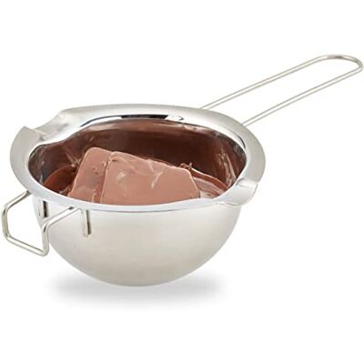 Relaxdays Container bain marie pan bain marie roestvrij staal chocolade boter melk gebak h x b x d: 6 x 24 x 14 cm, zilver Relaxdays Container bain marie pan bain marie roestvrij staal chocolade boter melk gebak h x b x d: 6 x 24 x 14 cm, zilver