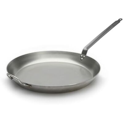 DE BUYER , Lyonnaise Braadpan van massief roestvrij staal Ø 50 cm DE BUYER , Lyonnaise Braadpan van massief roestvrij staal Ø 50 cm