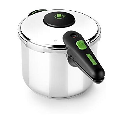 Monix Presto Snelkookpan, 6 l, roestvrij staal 18/10, compatibel met alle warmtebronnen, inductie inbegrepen Monix Presto Snelkookpan, 6 l, roestvrij staal 18/10, compatibel met alle warmtebronnen, inductie inbegrepen