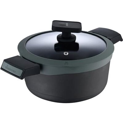 MasterPRO Gastro Reeco 24 cm en 12 cm hoog met deksel Heatdot gerecycled gegoten aluminium antiaanbaklaag Soft Touch handgrepen alle kookplaten MasterPRO Gastro Reeco 24 cm en 12 cm hoog met deksel Heatdot gerecycled gegoten aluminium antiaanbaklaag Soft Touch handgrepen alle kookplaten
