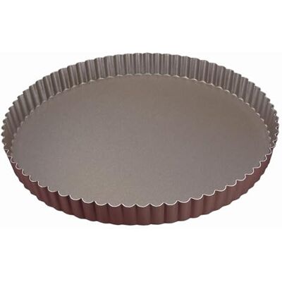 Gobel 226322 taartvorm, rond, geribbeld, anti-aanbaklaag, vaste bodem, 22 cm, zwart Gobel 226322 taartvorm, rond, geribbeld, anti-aanbaklaag, vaste bodem, 22 cm, zwart