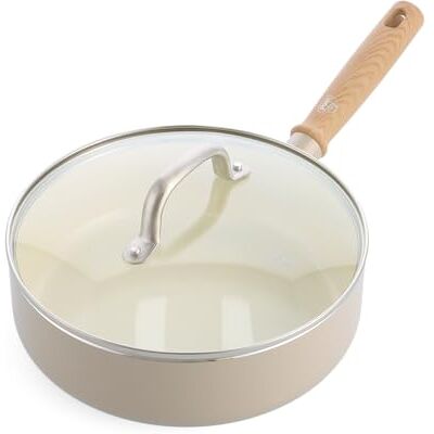 GreenChef Nordics Keramische stoofpan met anti-aanbaklaag met glazen deksel, 28 cm/3,1 l, geschikt voor inductie, Cool-Touch-handgreep, PFAS-vrij, ovenbestendig 160 °C, vaatwasser, crème GreenChef Nordics Keramische stoofpan met anti-aanbaklaag met glazen deksel, 28 cm/3,1 l, geschikt voor inductie, Cool-Touch-handgreep, PFAS-vrij, ovenbestendig 160 °C, vaatwasser, crème