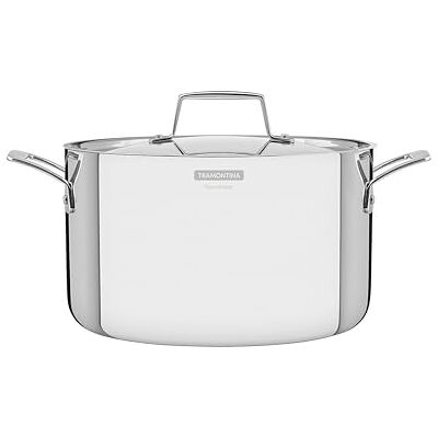 Tramontina Grano Vleespan, diameter 20 cm, 3,5 liter, roestvrij staal, geschikt voor inductie, ovenvast Tramontina Grano Vleespan, diameter 20 cm, 3,5 liter, roestvrij staal, geschikt voor inductie, ovenvast