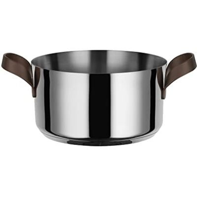 Alessi Edo Casserole à deux, manches en acier inoxydable 18/10 avec revêtement en PVD, marron Alessi Edo Casserole à deux, manches en acier inoxydable 18/10 avec revêtement en PVD, marron