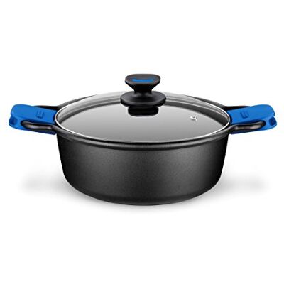 Monix Solid Kookpan, hoog, 28 cm, gegoten aluminium met antiaanbaklaag, teflon innovaties zonder PFOA, geschikt voor alle warmtebronnen, inclusief inductie Monix Solid Kookpan, hoog, 28 cm, gegoten aluminium met antiaanbaklaag, teflon innovaties zonder PFOA, geschikt voor alle warmtebronnen, inclusief inductie
