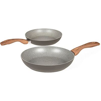 Tognana V779132GRST pannenset 2-delig 24 + 28 cm Great Stone, gesmeed aluminium Tognana V779132GRST pannenset 2-delig 24 + 28 cm Great Stone, gesmeed aluminium