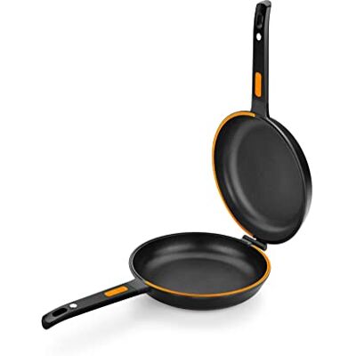 BRA Efficient Duo Omeletpan, dubbele aardappelen, diameter 26 cm, gegoten aluminium, drielaags, antiaanbaklaag, 100% PFOA-vrij, voor alle soorten fornuizen BRA Efficient Duo Omeletpan, dubbele aardappelen, diameter 26 cm, gegoten aluminium, drielaags, antiaanbaklaag, 100% PFOA-vrij, voor alle soorten fornuizen