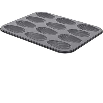 DE BUYER – 4710.12 – plaat met 12 madeleines – 20 x 26 cm DE BUYER – 4710.12 – plaat met 12 madeleines – 20 x 26 cm