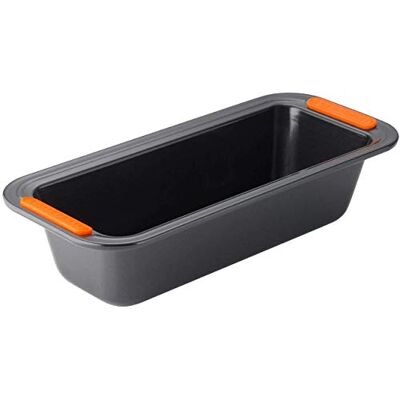 Le Creuset Rechthoekige bakvorm, anti-aanbaklaag, 30 x 11,5 x 7 cm, PFOA-vrij, voedselbestendig, siliconen, antraciet/oranje Le Creuset Rechthoekige bakvorm, anti-aanbaklaag, 30 x 11,5 x 7 cm, PFOA-vrij, voedselbestendig, siliconen, antraciet/oranje