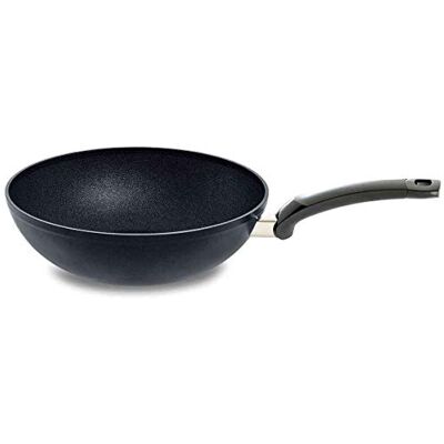 Fissler Adamant Aluminium wok Aziatische pan (Ø 28 cm) Anti-aanbaklaag Hoge rand Krasbestendig Voor alle warmtebronnen Inductie Zwart Fissler Adamant Aluminium wok Aziatische pan (Ø 28 cm) Anti-aanbaklaag Hoge rand Krasbestendig Voor alle warmtebronnen Inductie Zwart